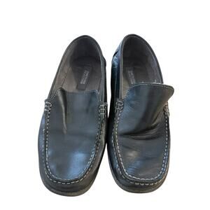 Kenneth Cole Reaction Black Leather Driving Loafer Size 7 - Comfort Slip-On